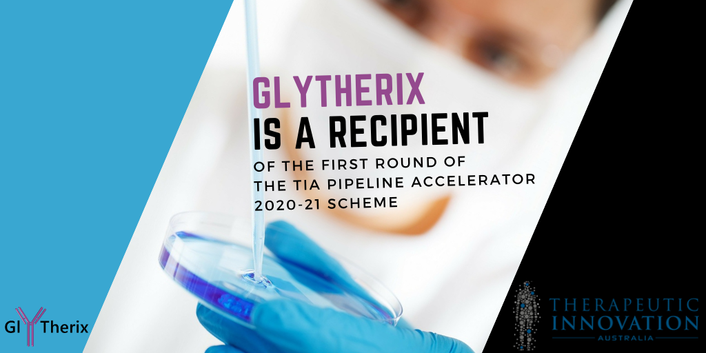 Glytherix is a Recipient of the First Round of the TIA Pipeline Accelerator 2020-21 Scheme