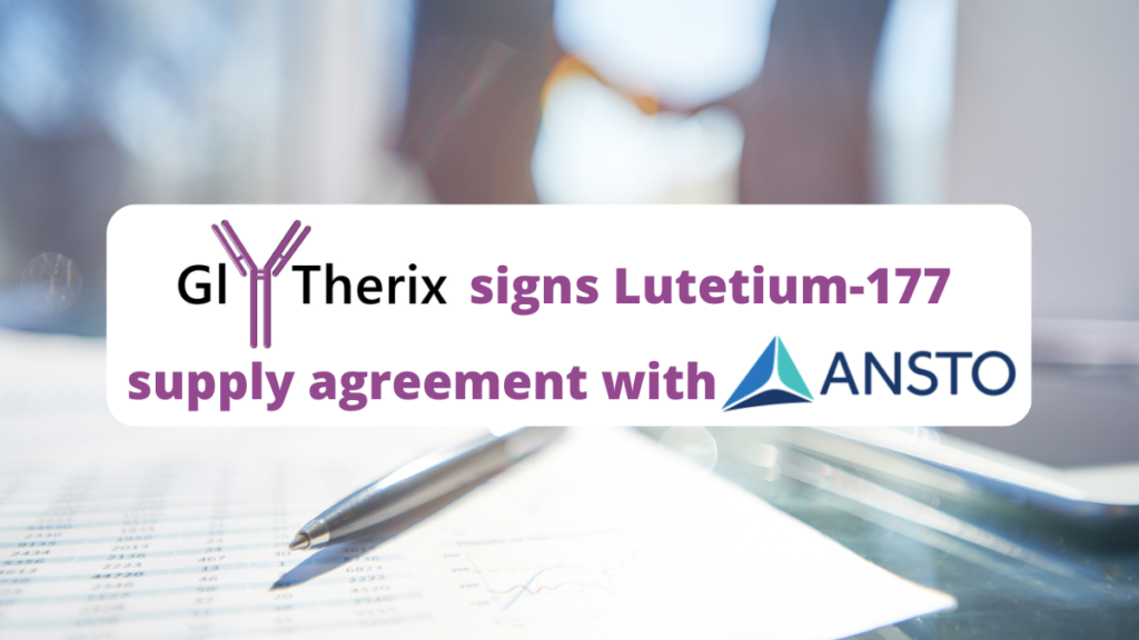 GlyTherix signs Lutetium-177 supply agreement with ANSTO