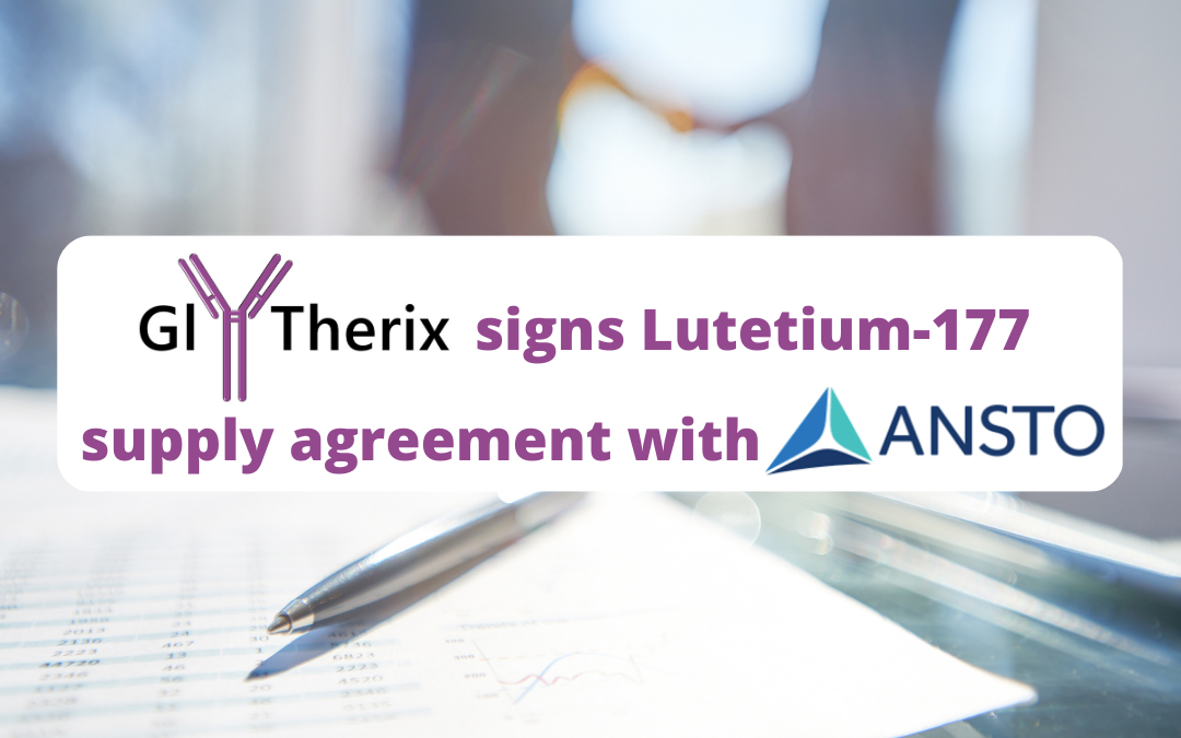 GlyTherix Ltd signs Lutetium-177 supply agreement with ANSTO